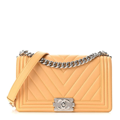 Chanel Calfskin Chevron Quilted Medium