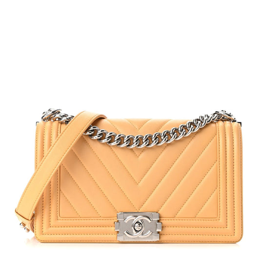 Chanel Calfskin Chevron Quilted Medium