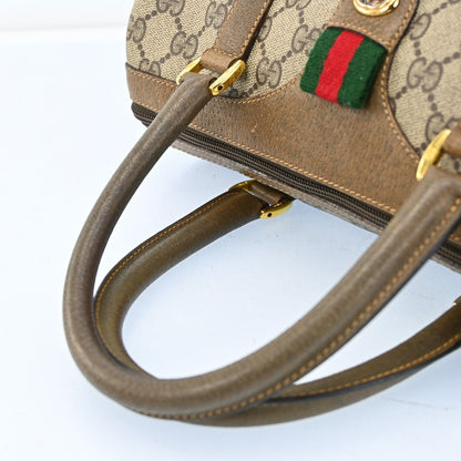 Gucci Web Sherry Line Boston Bag Pvc