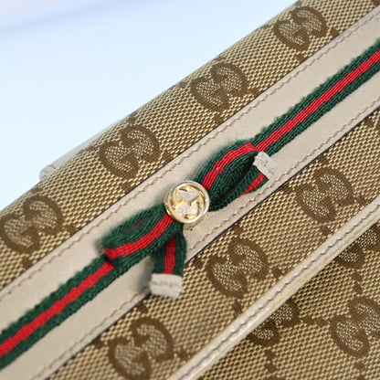 Gucci Gg Canvas Leather Long Wallet