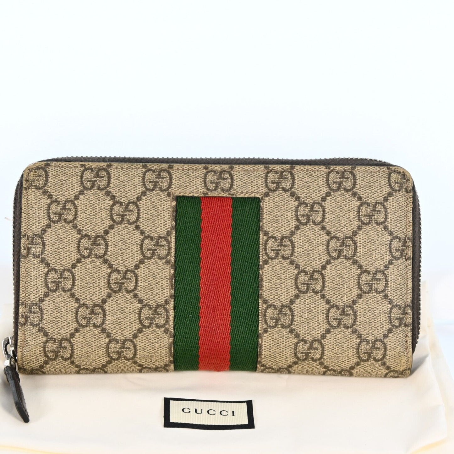 Gucci Sherry Line Zip Roud Long Wallet