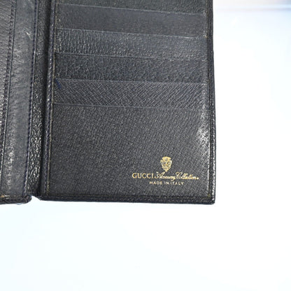 Gucci Gg Pvc Leather Long Wallet Navy