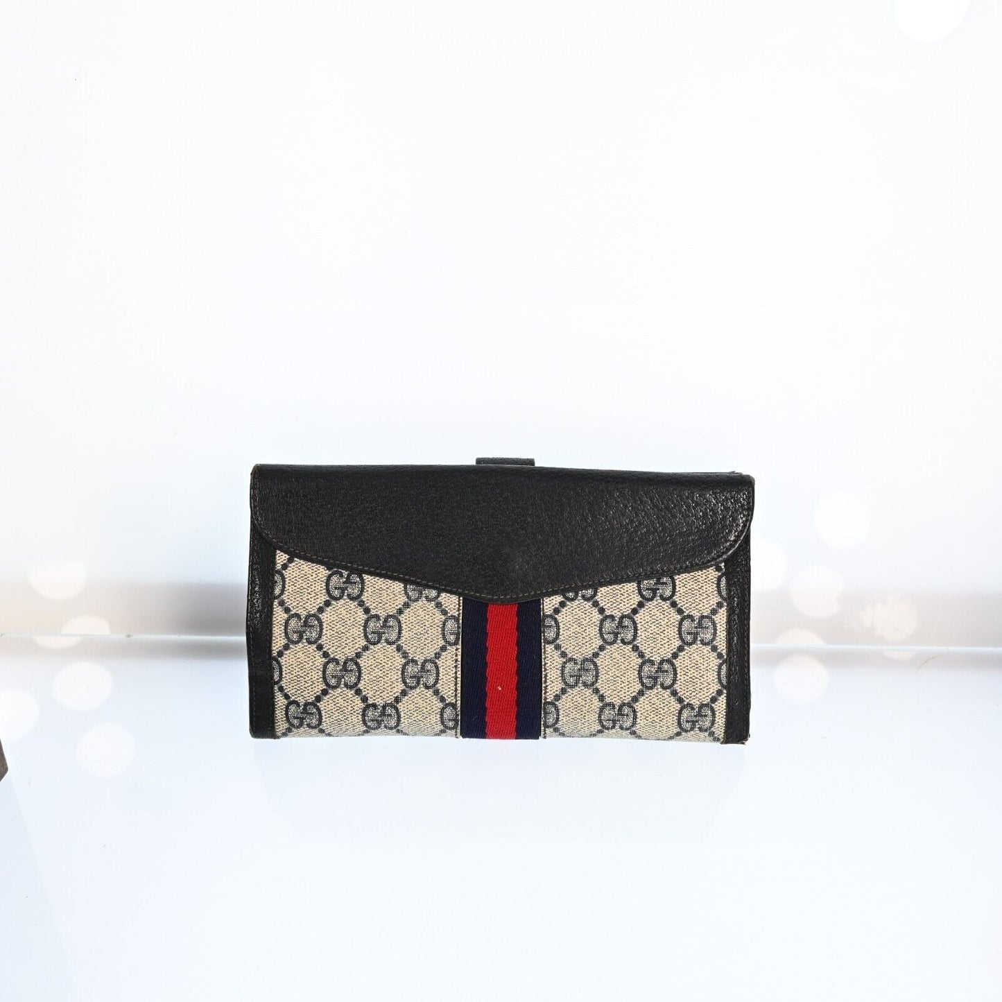 Gucci Gg Pvc Leather Long Wallet Navy