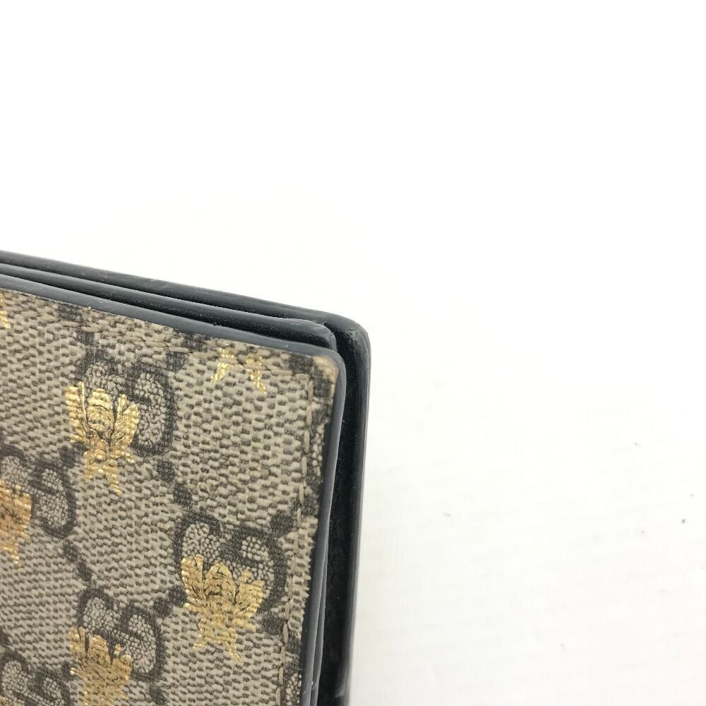 Gucci Gg Supreme Bees Card Case Wallet