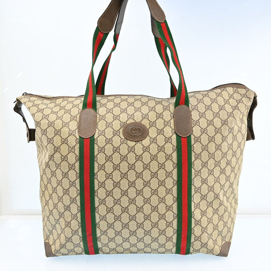 Gucci Web Sherry Line Boston Bag Pvc