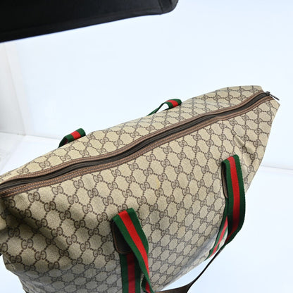 Gucci Web Sherry Line Boston Bag Pvc