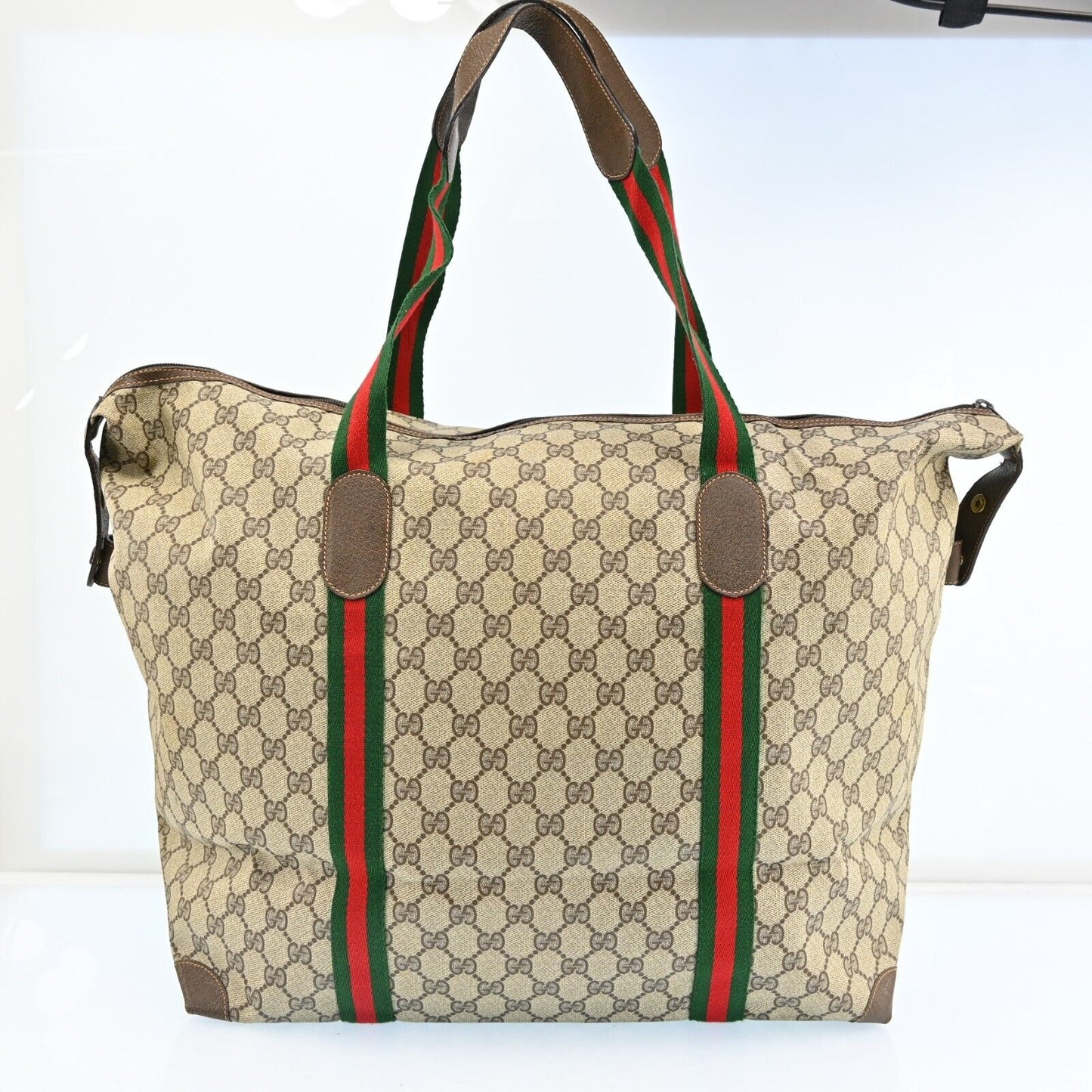 Gucci Web Sherry Line Boston Bag Pvc