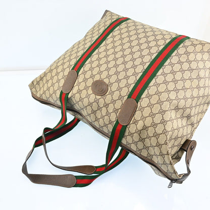 Gucci Web Sherry Line Boston Bag Pvc