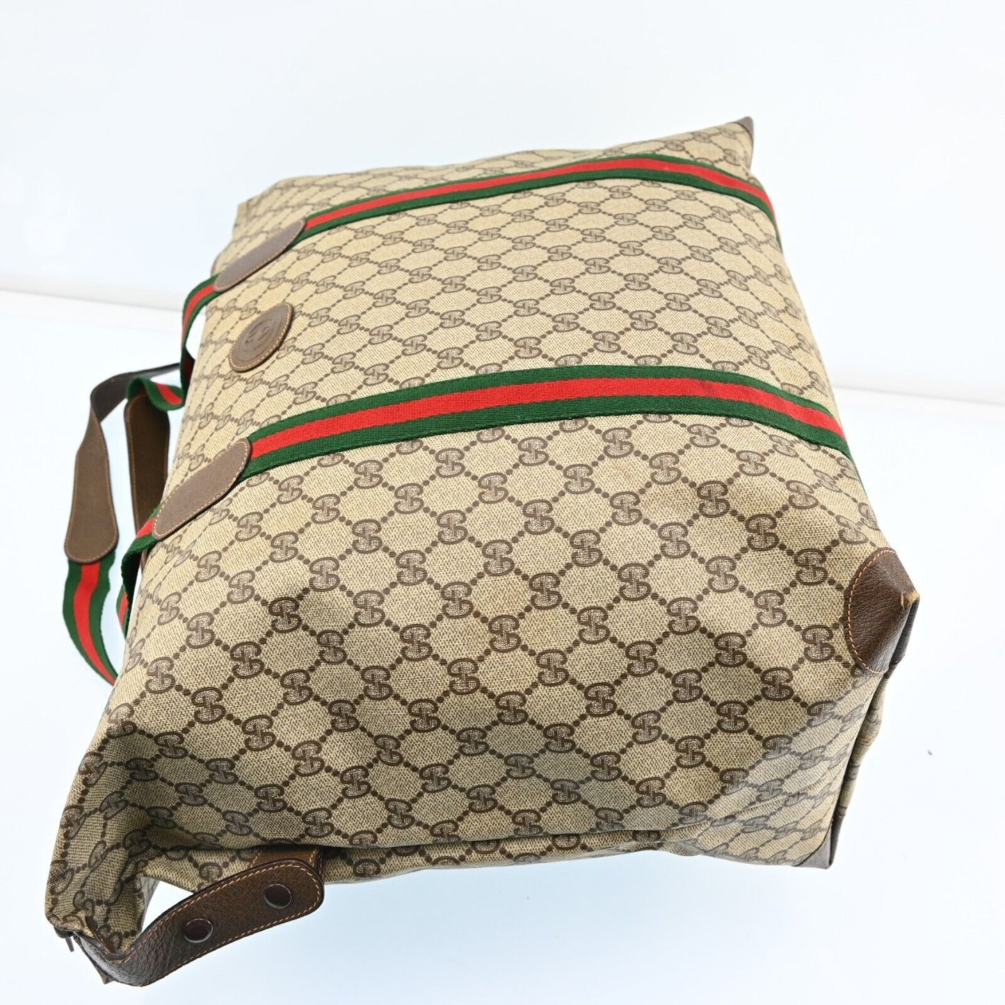 Gucci Web Sherry Line Boston Bag Pvc