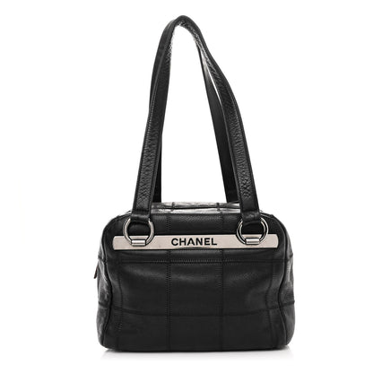 Chanel Caviar Square Stitched Bowler