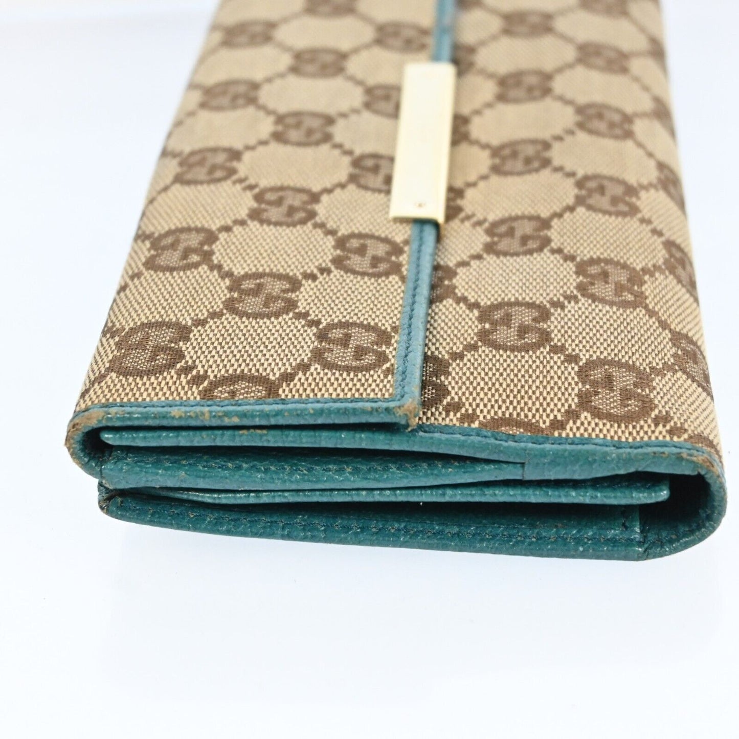 Gucci Gg Canvas Leather Long Wallet