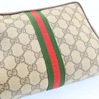 Gucci Web Sherry Line Clutch Bag Gg Pvc