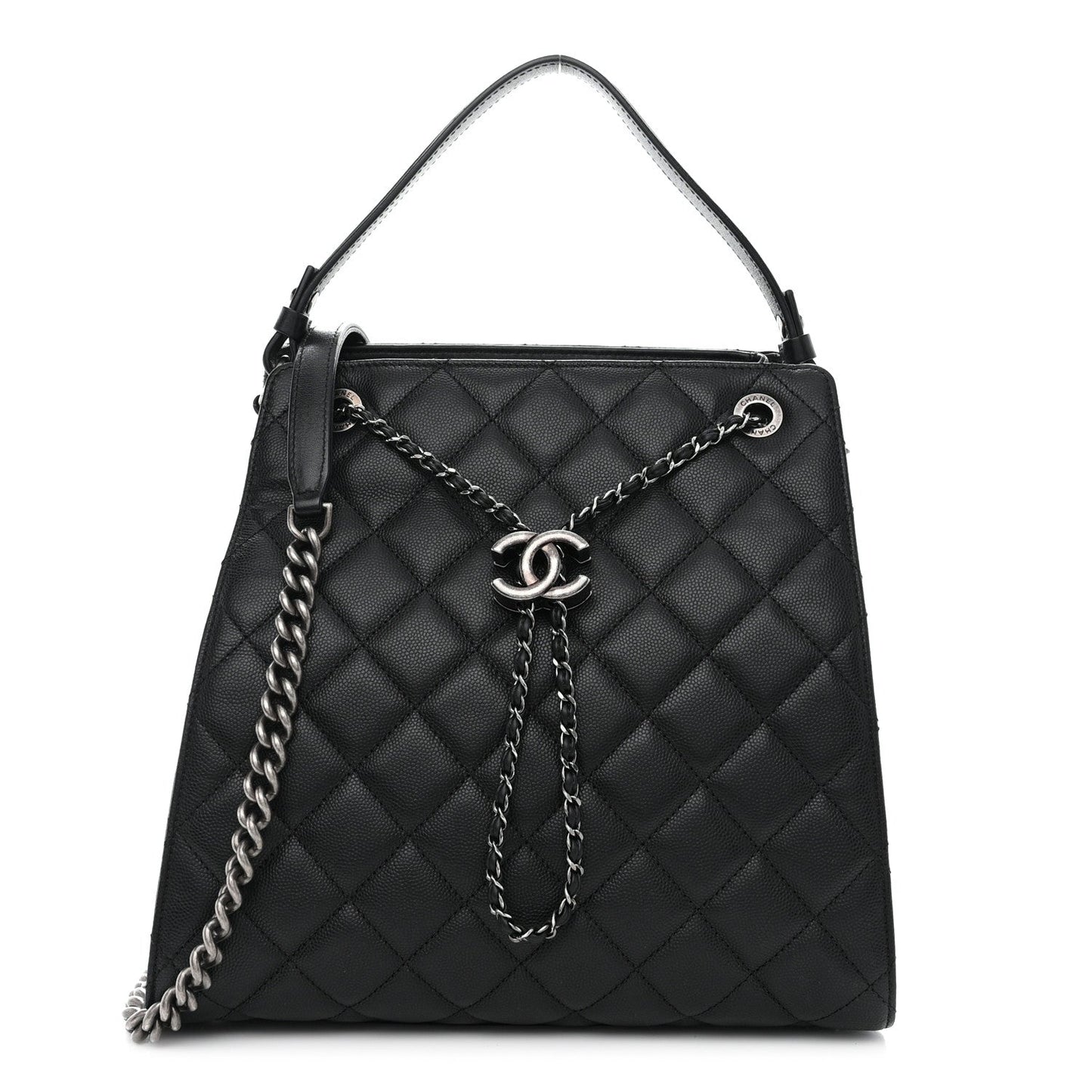 Chanel Caviar Quilted Medium Cc Bucket