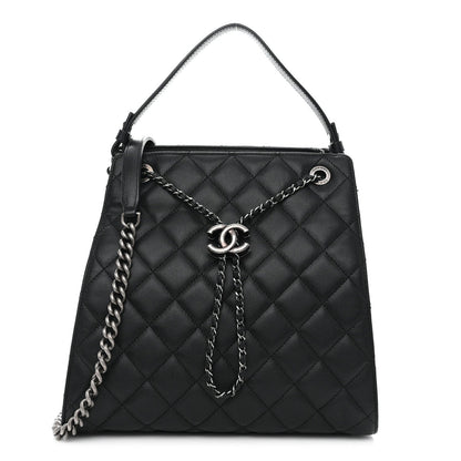 Chanel Caviar Quilted Medium Cc Bucket