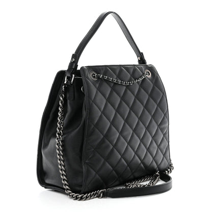 Chanel Caviar Quilted Medium Cc Bucket