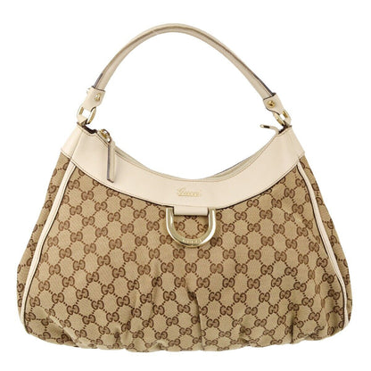 Gucci Beige White Gg Shoulder Bag