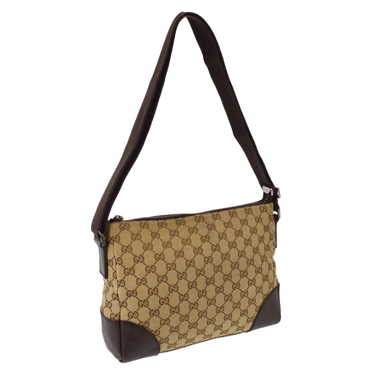 Gucci Beige Brown Gg Crossbody Bag