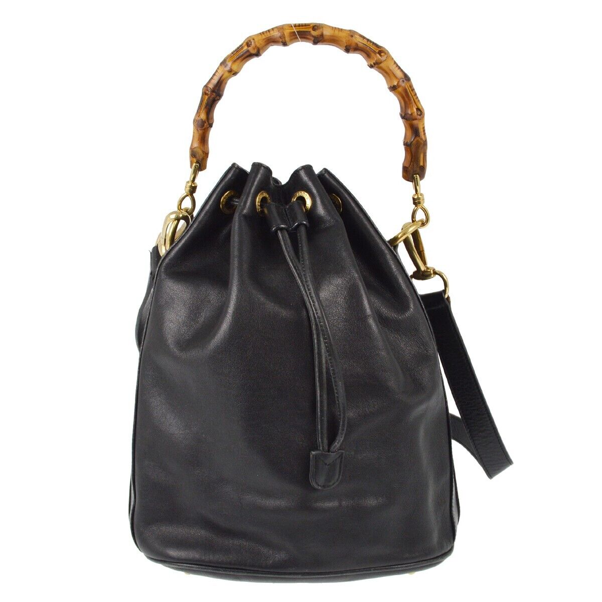 Gucci Black Bamboo 2Way Drawstring
