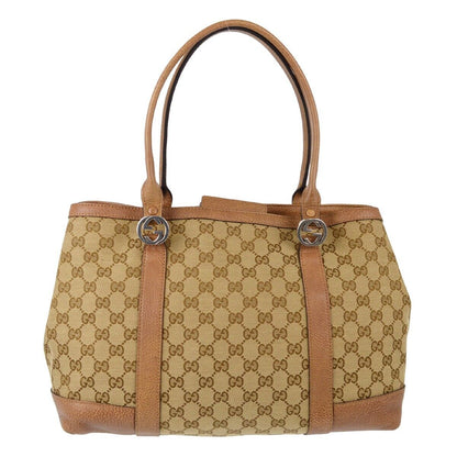 Gucci Beige Brown Gg Tote Handbag
