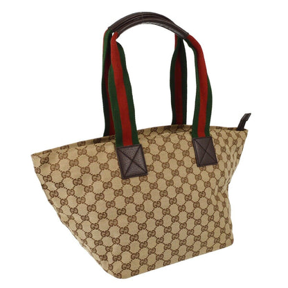Gucci Beige Brown Sherry Gg Tote Handbag