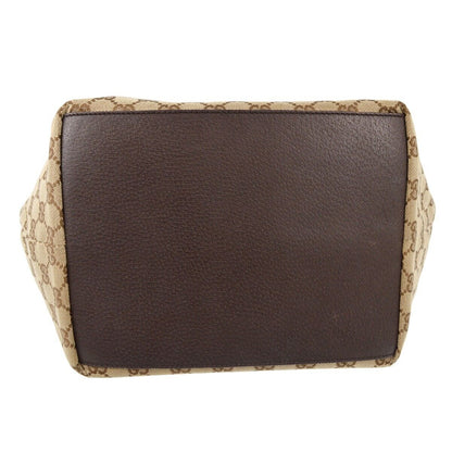 Gucci Beige Brown Sherry Gg Tote Handbag