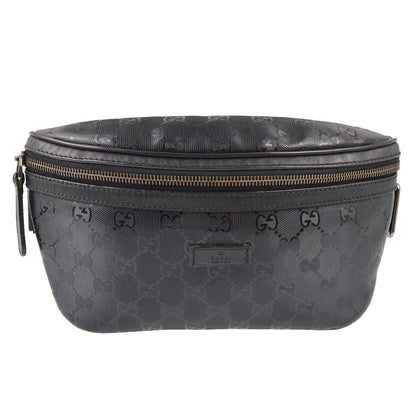 Gucci Black Pvc Gg Waist Bum Bag