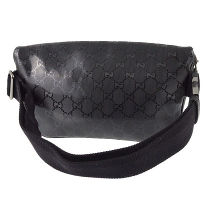 Gucci Black Pvc Gg Waist Bum Bag