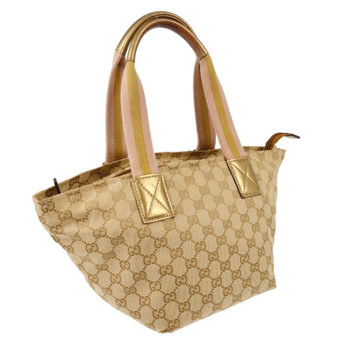 Gucci Beige Gold Gg Tote Handbag