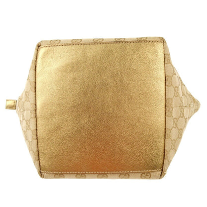 Gucci Beige Gold Gg Tote Handbag