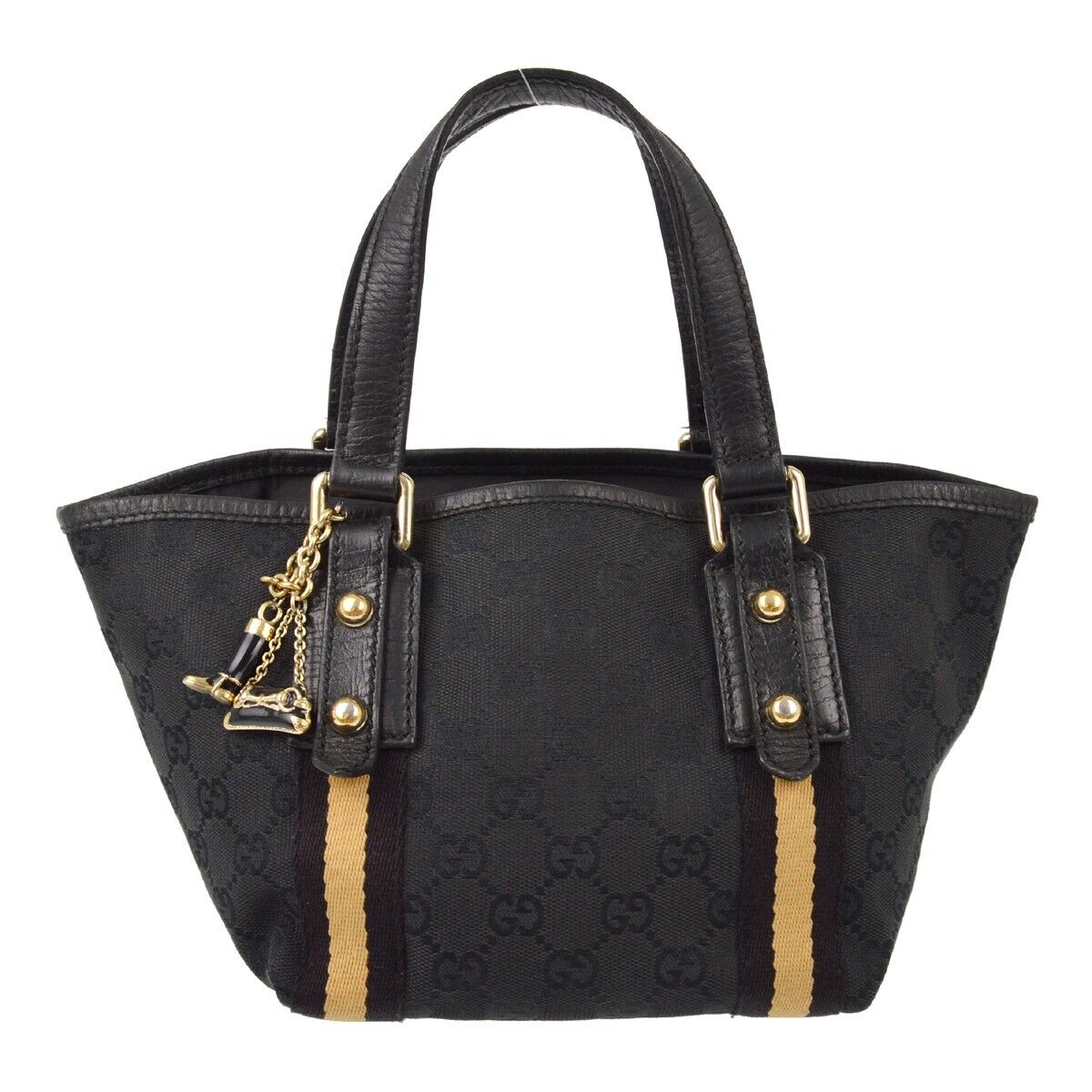 Gucci Black Gg Tote Handbag