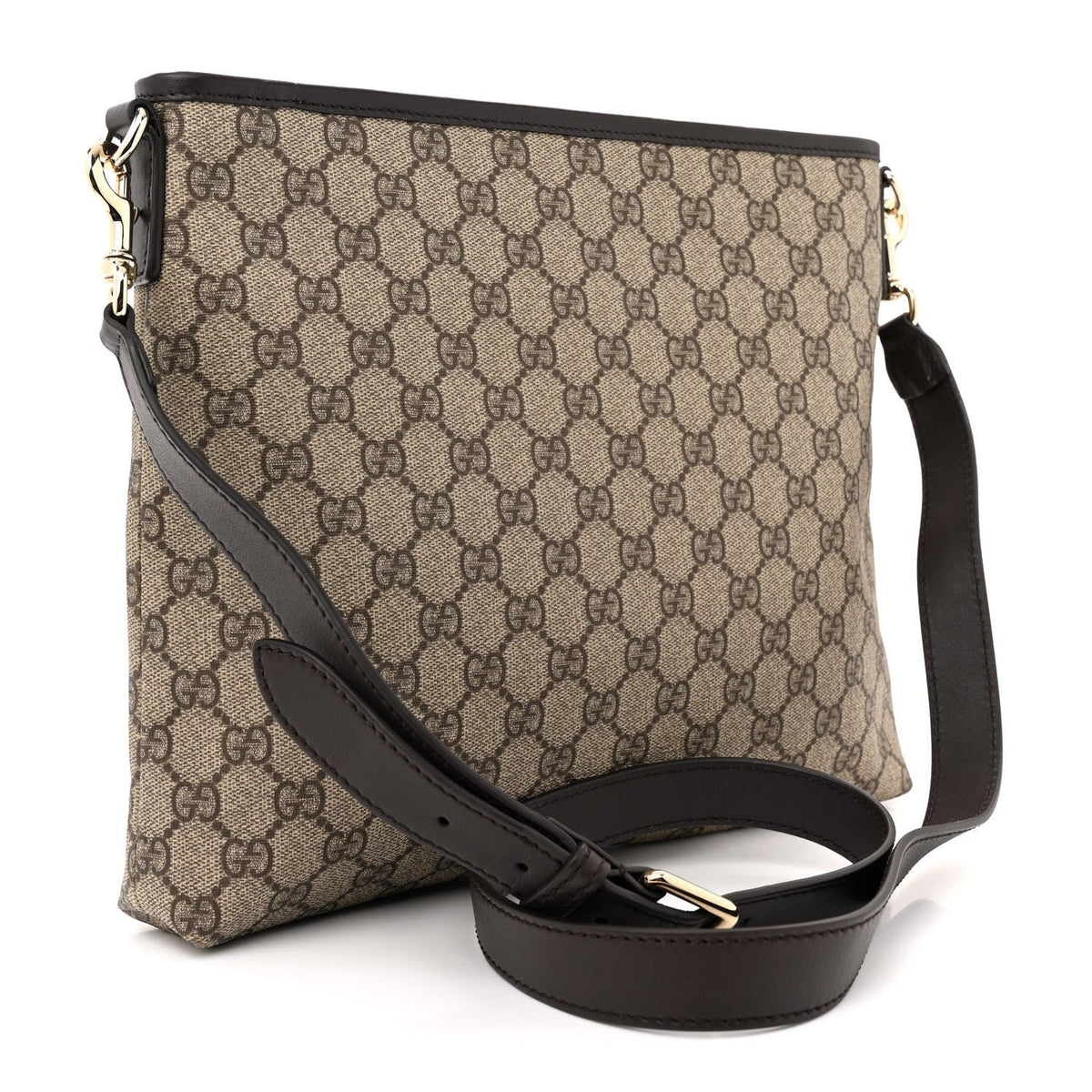 Gucci Gg Supreme Web Flat Messenger Bag
