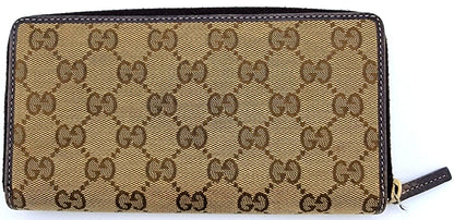 Gucci Wallet Gg Canvas Beige Brown