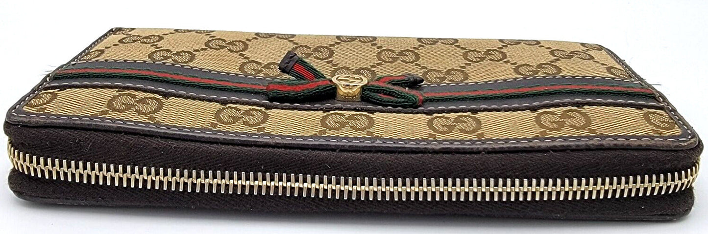 Gucci Wallet Gg Canvas Beige Brown