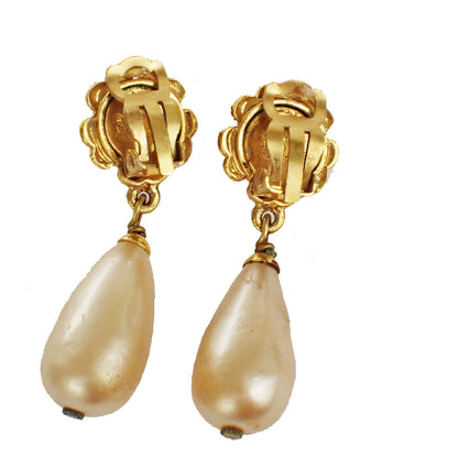 Chanel Camellia Swing Earrings 93P