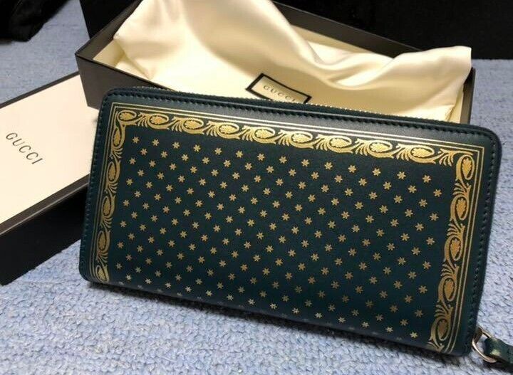 Gucci × Sega Long Wallet Round Zip Green