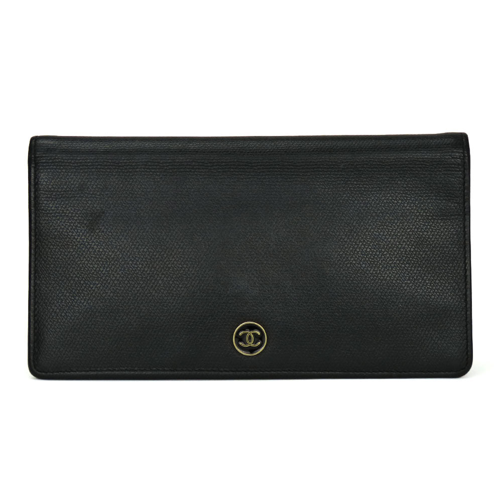 Chanel Coco leather long wallet