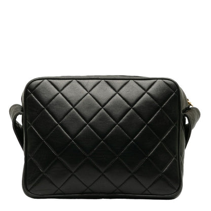 Chanel Matrases Cocomark Tassel loping Shoulder Bag Black Leather  CHANEL