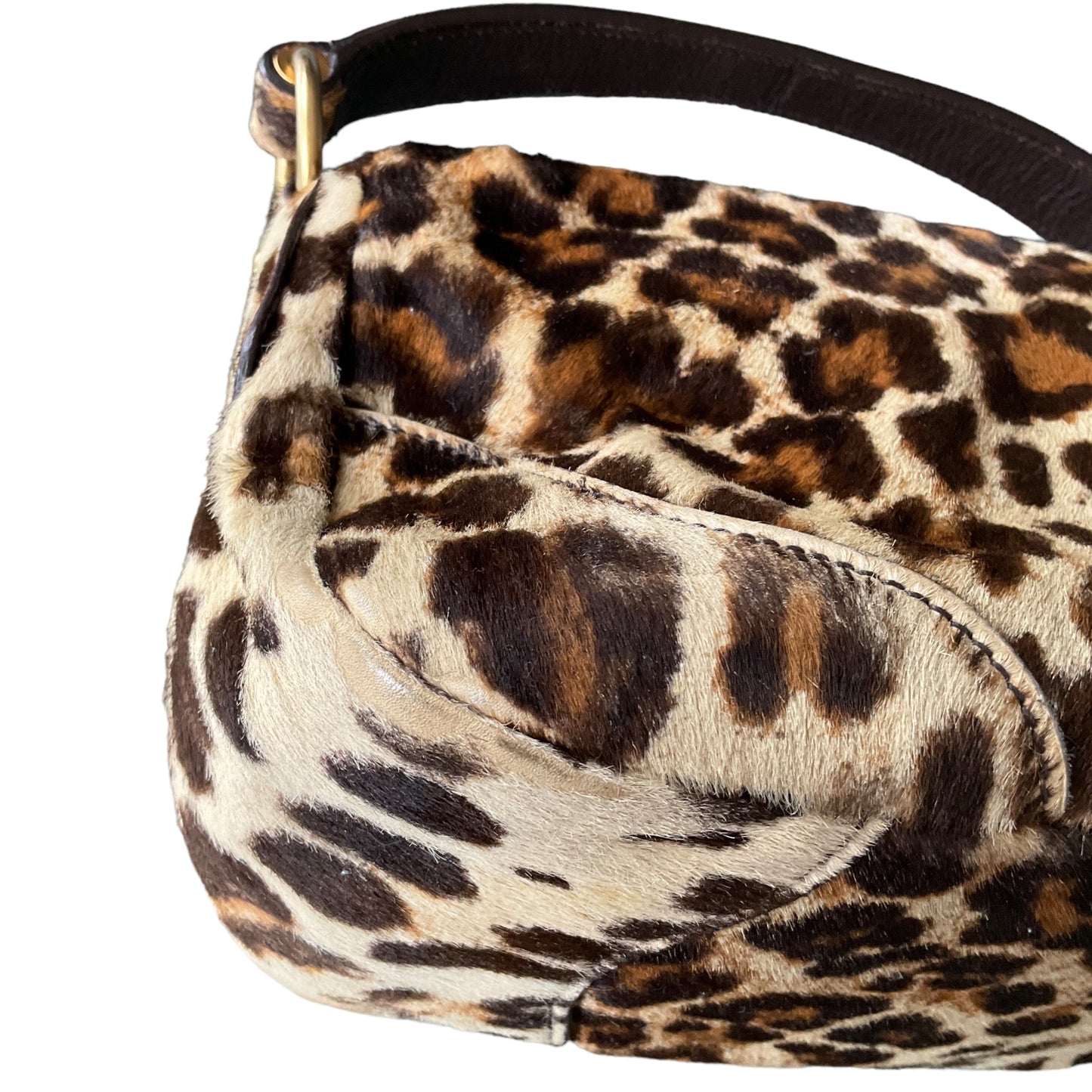 Prada Leopard Hobo Handbag