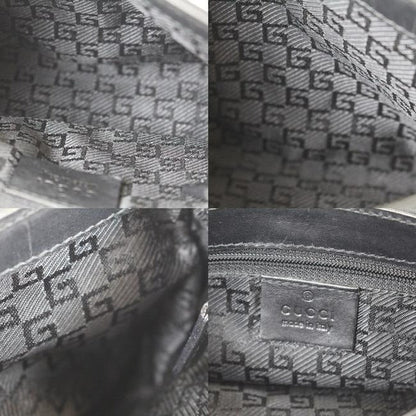 Gucci Black Canvas With A Heavy Canvas Belt And Chrome Accents Bag Fanny Pack Wallet