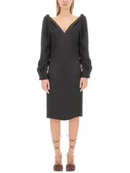 Luxury Bottega Veneta 23 fw Viscose Midi Dress 750275V35B01000 B0040512657