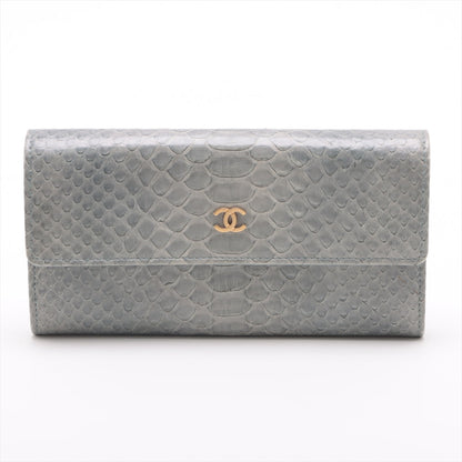 Chanel Coco Croco Wallet Gr Gold  18th