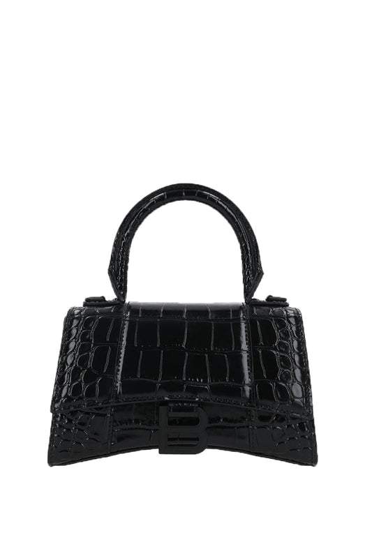 Balenciaga Hourglass XS in Croc Embossed Leather