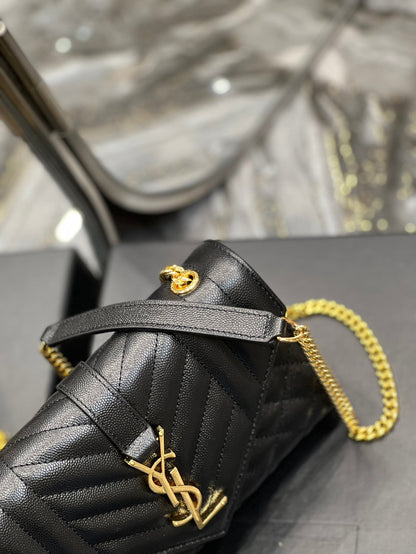 Yves Saint Laurent Small Bag Black In Mix Matelasse