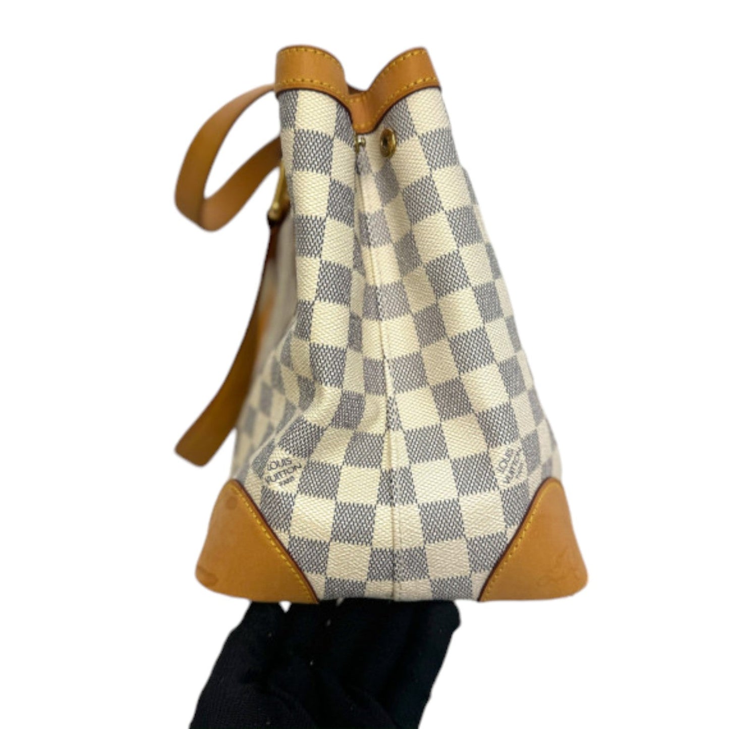 Louis-Vuitton Hampstead PM Damier Azur White GHW