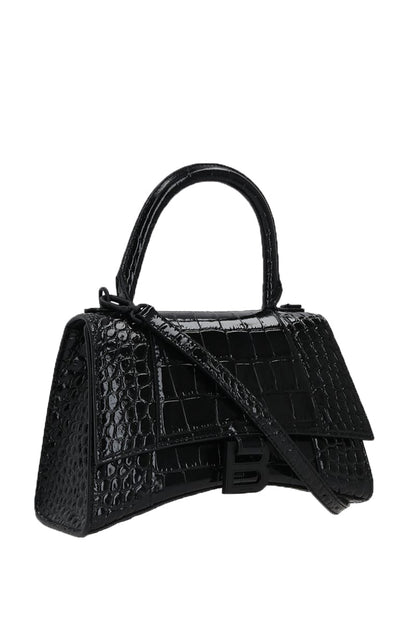 Balenciaga Hourglass S in Croc Embossed Leather