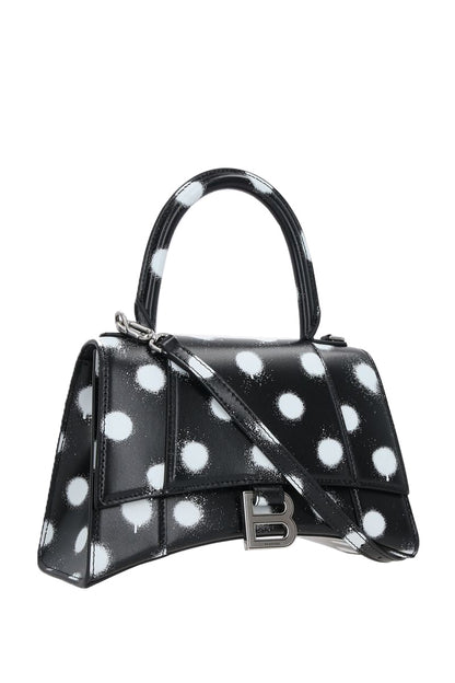 Balenciaga Hourglass Small Bag in Sprayed Polka Dots Print