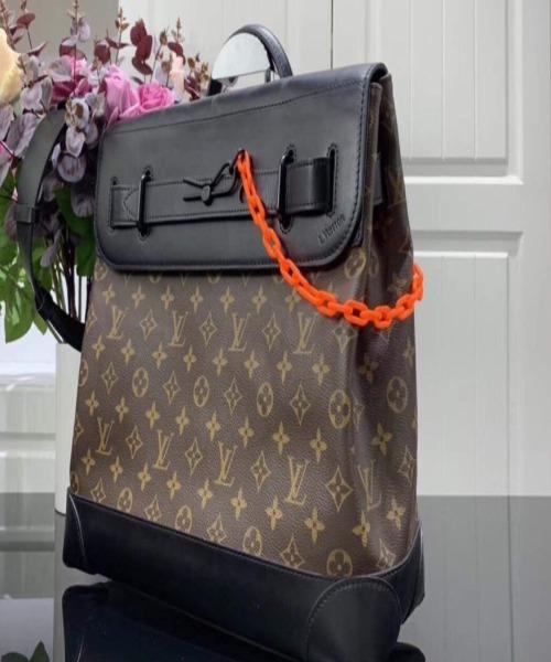 Louis Vuitton Steamer PM Taiga Leather Monogram Brown