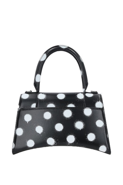 Balenciaga Hourglass Small Bag in Sprayed Polka Dots Print