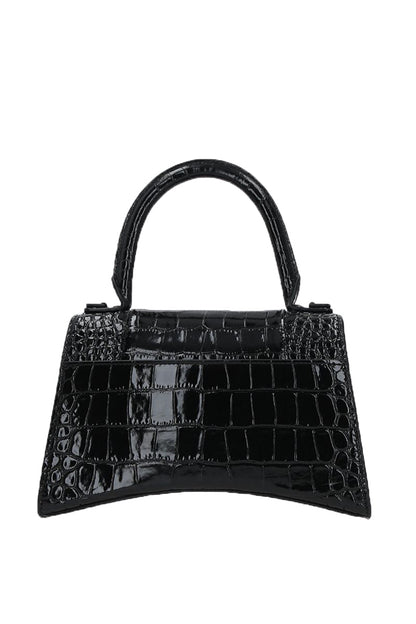 Balenciaga Hourglass S in Croc Embossed Leather