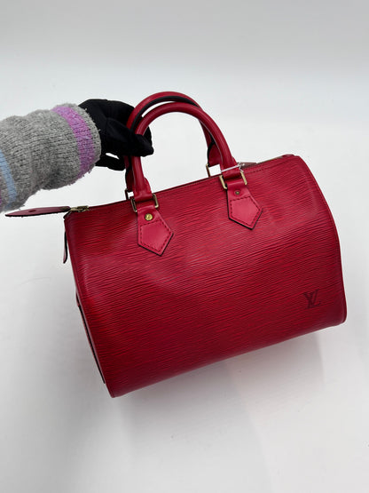 Louis Vuitton Epi Leather Speedy Vintage - Red Handle Bags, Handbags AG266O